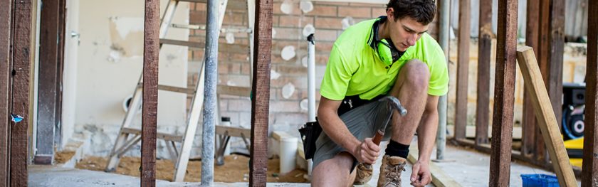 Tradesman doing work